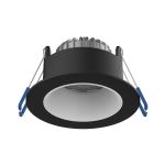 Noxion LED Spot Ares Diep Zwart 6W 540lm 927-940 3CCT - met Binnenring Wit | Zaagmaat 68mm
